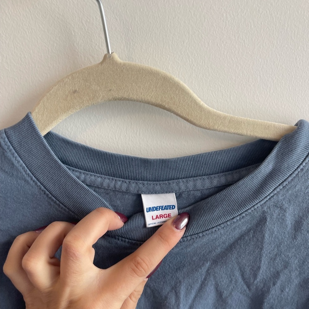 Undefeated Blue Long Sleeve Shirt with Logo - Picture 4 of 5